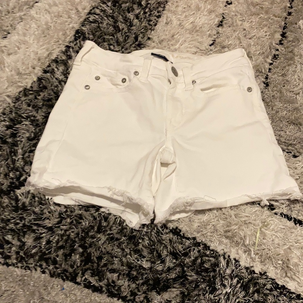White Jean Shorts